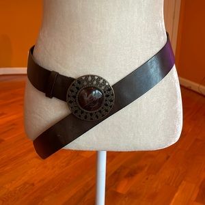 Made in Italy brown leather belt